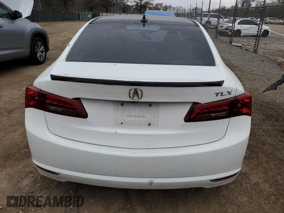 2015 Acura TLX V6 Tech with VIN 19UUB2F59FA018737, listed as a Copart auction lot 47536555 with 104,567 mi miles and Salvage Title. Bid and sale history available at carsss.com. Image 6.