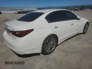 2018 Infiniti Q50 3.0t LUXE with VIN JN1EV7APXJM590653, listed as a Copart auction lot 50197665 with 75,736 mi miles and Salvage Title. Bid and sale history available at carsss.com. Image 3.