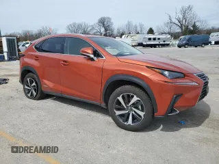 2021 Lexus NX 300h with VIN JTJGJRDZ9M2157039, listed as a Copart auction lot 49714395 with 63,847 mi miles and Salvage Title. Bid and sale history available at DreamBid. Image 4.