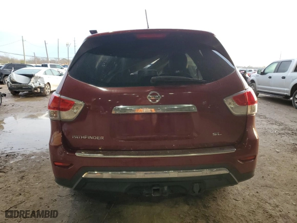 2016 Nissan Pathfinder S with VIN 5N1AR2MNXGC655735, listed as a Copart auction lot 88937185 with 171887 miles and Salvage Title. Bid and sale history available at carsss.com. Image 6.