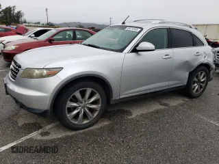 2007 Infiniti FX with VIN JNRBS08W97X400541, listed as a Copart auction lot 49074345 with 196,447 mi miles and Salvage Title. Bid and sale history available at carsss.com. Image 1.