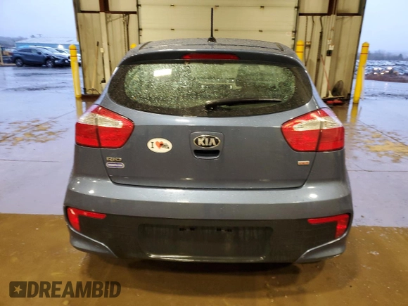 2016 Kia Rio LX with VIN KNADM5A30G6639575, listed as a Copart auction lot 47887945 with 162,110 mi miles and Salvage Title. Bid and sale history available at carsss.com. Image 6.