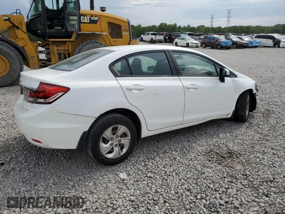 2015 Honda Civic LX with VIN 19XFB2F50FE115636, listed as a Copart auction lot 53855065 with Not Provided miles and Salvage Title. Bid and sale history available at DreamBid. Image 3.