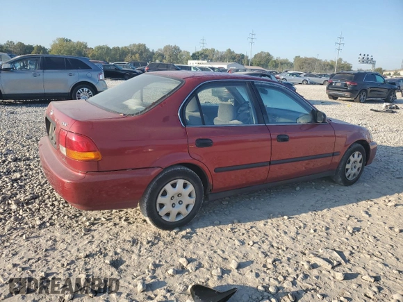 1998 Honda Civic LX with VIN 1HGEJ6673WL025977, listed as a Copart auction lot 71440864 with 157,780 mi miles and Salvage Title. Bid and sale history available at carsss.com. Image 3.