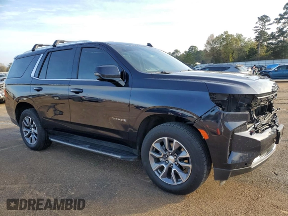 2022 Chevrolet Tahoe LT with VIN 1GNSCNKD3NR365179, listed as a Copart auction lot 82892144 with 53,447 mi miles and Salvage title. Bid and sale history available at DreamBid. Image 4.