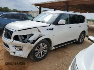 2017 Infiniti QX80 with VIN JN8AZ2NF8H9640603, listed as a Copart auction lot 60391994 with 120,152 mi miles and Salvage Title. Bid and sale history available at carsss.com. Image 1.
