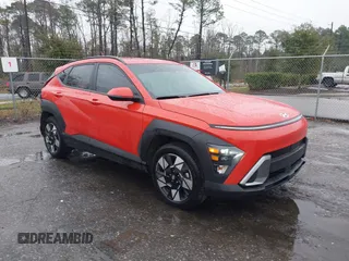 2024 Hyundai Kona SEL with VIN KM8HC3AB8RU097915, listed as a IAAI auction lot 41302487 with 8,211 mi miles. Bid and sale history available at carsss.com. Image 1.