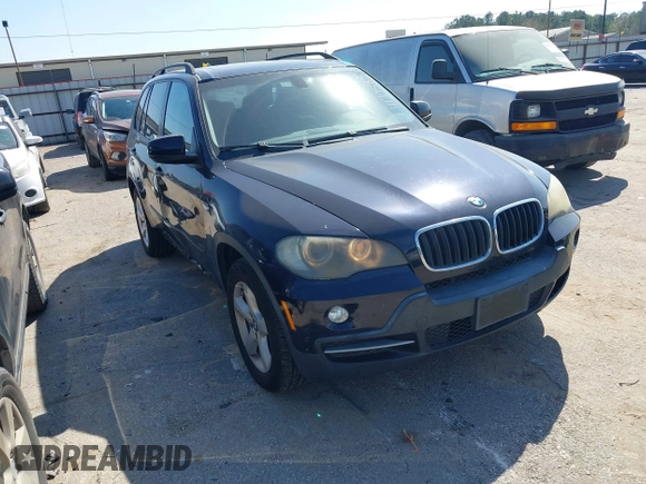 2008 BMW X5 3.0si with VIN 5UXFE43588L025702, listed as a IAAI auction lot 41705837 with 184,296 mi miles. Bid and sale history available at carsss.com. Image 1.