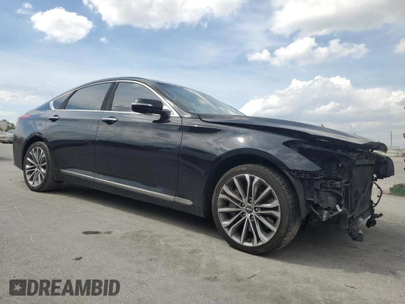 2017 Genesis G80 3.8L with VIN KMHGN4JE1HU177920, listed as a Copart auction lot 49685815 with 107,275 mi miles and Salvage Title. Bid and sale history available at DreamBid. Image 4.