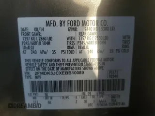 2014 Ford Edge SEL with VIN 2FMDK3JCXEBB10089, listed as a Copart auction lot 48221975 with 173,450 mi miles and Clean Title. Bid and sale history available at carsss.com. Image 13.