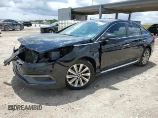 2016 Hyundai Sonata Sport with VIN 5NPE34AF0GH398492, listed as a Copart auction lot 55411575 with 103,736 mi miles and Salvage Title. Bid and sale history available at DreamBid. Image 1.