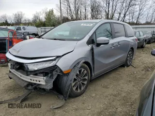 2022 Honda Odyssey EX-L z VIN 5FNRL6H76NB060456, wystawiony jako Copart lot #52706755 z przebiegiem 55 886 mil mil oraz Szkoda całkowita • Salvage title. Historia ofert i sprzedaży dostępna na DreamBid. Obrazek 1.