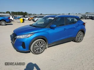 2023 Nissan Kicks SV with VIN 3N1CP5CV9PL547426, listed as a Copart auction lot 46788985 with 43,338 mi miles and Salvage Title. Bid and sale history available at carsss.com. Image 1.
