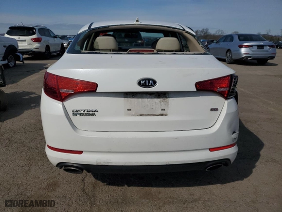 2012 Kia Optima LX with VIN 5XXGM4A74CG028537, listed as a Copart auction lot 51565835 with 0 mi miles and Salvage Title. Bid and sale history available at carsss.com. Image 6.