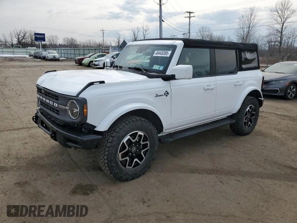 2021 Ford Bronco with VIN 1FMDE5DH7MLA63161, listed as a Copart auction lot 49445395 with 37,549 mi miles and Salvage Title. Bid and sale history available at carsss.com. Image 1.