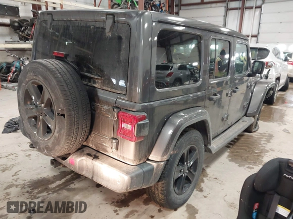 2020 Jeep Wrangler Unlimited Sahara with VIN 1C4HJXEN8LW293757, listed as a IAAI auction lot 41435340 with 28,385 mi miles. Bid and sale history available at carsss.com. Image 4.