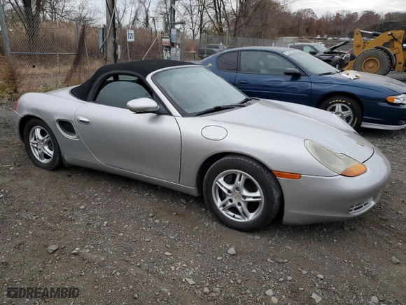 1997 Porsche Boxster with VIN WP0CA2980VS625296, listed as a Copart auction lot 81884874 with 0 mi miles and Salvage Title. Bid and sale history available at carsss.com. Image 4.