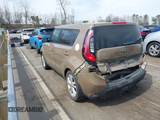 2015 Kia Soul + with VIN KNDJP3A52F7199953, listed as a IAAI auction lot 41797635 with 139,634 mi miles. Bid and sale history available at carsss.com. Image 3.