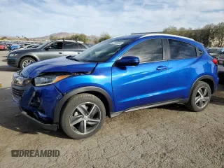 2021 Honda HR-V EX-L with VIN 3CZRU5H73MM707696, listed as a Copart auction lot 47580995 with 28,558 mi miles and Salvage Title. Bid and sale history available at carsss.com. Image 1.