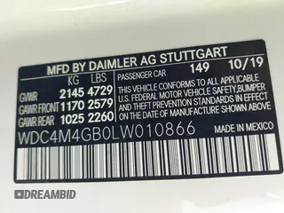 2020 Mercedes-Benz GLB 250 z VIN WDC4M4GB0LW010866, wystawiony jako IAAI lot #41720732 z przebiegiem 6 515 mil mil oraz . Historia ofert i sprzedaży dostępna na DreamBid. Obrazek 9.