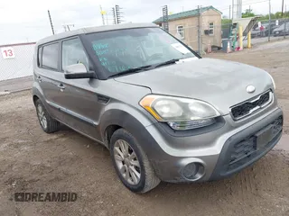 2013 Kia Soul + with VIN KNDJT2A6XD7576637, listed as a IAAI auction lot 42096118 with 178,602 mi miles and . Bid and sale history available at DreamBid. Image 1.