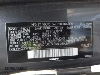 2008 Volvo XC90 V8 with VIN YV4CZ852181464333, listed as a IAAI auction lot 41983609 with 193,377 mi miles. Bid and sale history available at carsss.com. Image 9.
