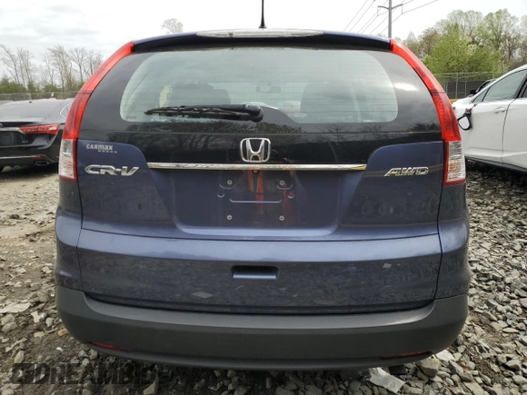 2014 Honda CR-V LX with VIN 2HKRM4H33EH684814, listed as a Copart auction lot 51582125 with 75,593 mi miles and Salvage Title. Bid and sale history available at carsss.com. Image 6.