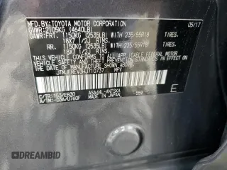 2017 Toyota RAV4 SE with VIN JTMJFREV3HJ710737, listed as a Copart auction lot 62915555 with 121,183 mi miles and Salvage title. Bid and sale history available at DreamBid. Image 13.