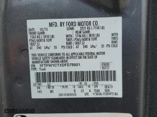 2013 Ford F-150 XL with VIN 1FTFW1CTXDFD75921, listed as a Copart auction lot 51846255 with 251,593 mi miles and Clean Title. Bid and sale history available at carsss.com. Image 12.