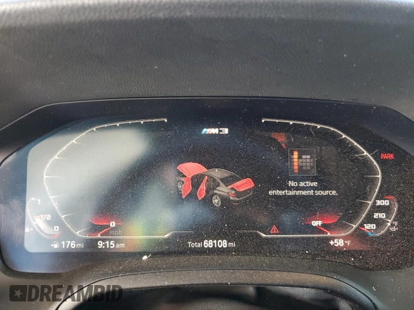 2020 BMW 3 Series 330i with VIN 3MW5R1J05L8B30878, listed as a Copart auction lot 47794935 with 68,108 mi miles and Salvage Title. Bid and sale history available at carsss.com. Image 9.
