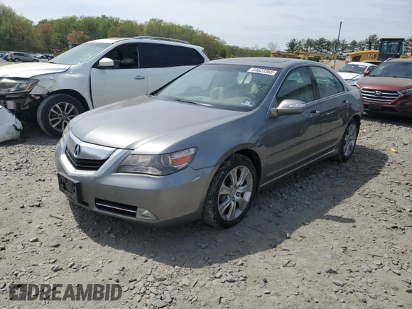 2009 Acura RL Tech Pkg with VIN JH4KB266X9C000169, listed as a Copart auction lot 54623365 with 102,035 mi miles and Salvage Title. Bid and sale history available at carsss.com. Image 1.