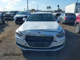 2019 Genesis G90 3.3T Premium with VIN KMHG34JA4KU053344, listed as a IAAI auction lot 41189899 with 15,663 mi miles. Bid and sale history available at carsss.com. Image 12.