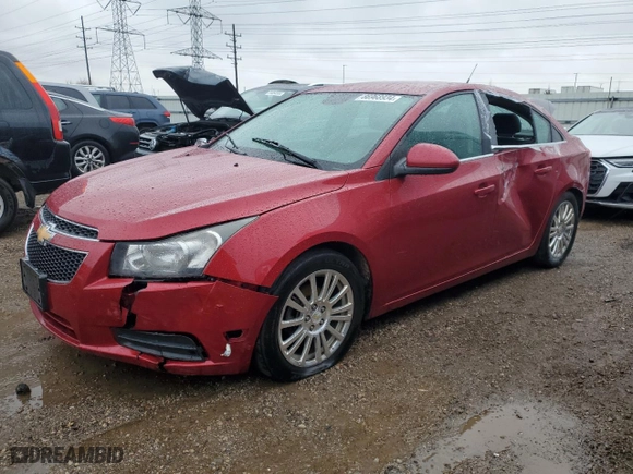 2014 Chevrolet Cruze ECO with VIN 1G1PH5SB9E7155348, listed as a Copart auction lot 86968934 with 0 mi miles and Salvage Title. Bid and sale history available at carsss.com. Image 1.