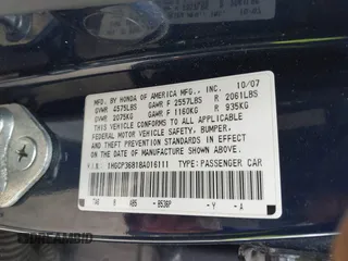2008 Honda Accord EX-L z VIN 1HGCP36818A016111, wystawiony jako IAAI lot #41619493 z przebiegiem 176 786 mil mil oraz . Historia ofert i sprzedaży dostępna na DreamBid. Obrazek 9.