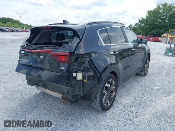 2022 Kia Sportage EX with VIN KNDPN3AC6N7007642, listed as a IAAI auction lot 42151902 with 39,411 mi miles and . Bid and sale history available at DreamBid. Image 4.