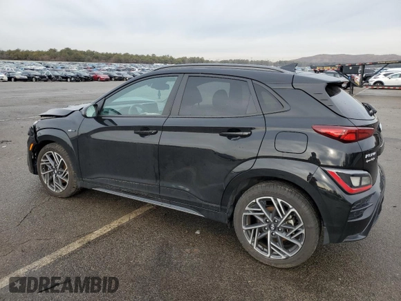 2023 Hyundai Kona N Line with VIN KM8K3CA36PU944250, listed as a Copart auction lot 42755615 with 16,417 mi miles and Salvage Title. Bid and sale history available at carsss.com. Image 2.