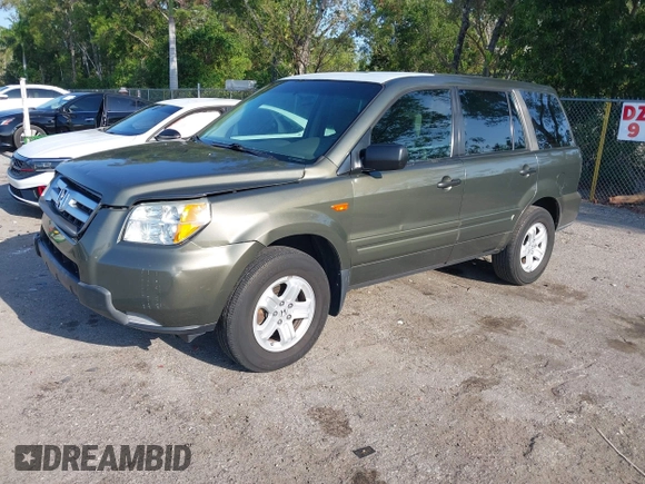 2006 Honda Pilot LX z VIN 5FNYF28156B040336, wystawiony jako IAAI lot #42223190 z przebiegiem 158 686 mil mil oraz . Historia ofert i sprzedaży dostępna na DreamBid. Obrazek 2.