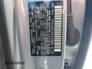2018 Hyundai Kona SEL with VIN KM8K22AA8JU071216, listed as a Copart auction lot 51613875 with 67,134 mi miles and Salvage Title. Bid and sale history available at DreamBid. Image 13.