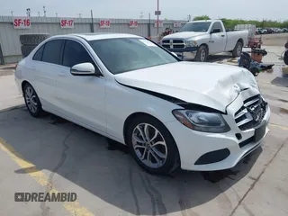 2018 Mercedes-Benz C with VIN 55SWF4JB3JU238202, listed as a IAAI auction lot 41870218 with 83,797 mi miles. Bid and sale history available at carsss.com. Image 1.