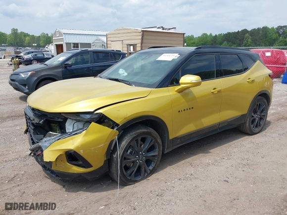 2022 Chevrolet Blazer RS with VIN 3GNKBERS9NS130659, listed as a IAAI auction lot 39295225 with 48,605 mi miles. Bid and sale history available at carsss.com. Image 2.