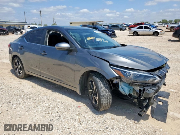 2024 Nissan Sentra SV with VIN 3N1AB8CVXRY217033, listed as a Copart auction lot 58655825 with 21,531 mi miles and Salvage title. Bid and sale history available at DreamBid. Image 4.