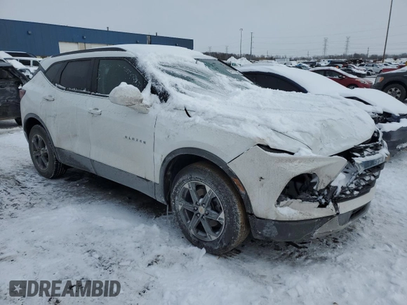 2024 Chevrolet Blazer LT with VIN 3GNKBCR46RS183542, listed as a Copart auction lot 45127625 with 13,519 mi miles and Salvage title. Bid and sale history available at DreamBid. Image 4.