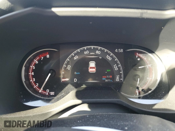 2024 Toyota RAV4 LE with VIN 2T3K1RFV3RC293044, listed as a Copart auction lot 43528605 with 3,877 mi miles and Salvage Title. Bid and sale history available at carsss.com. Image 9.