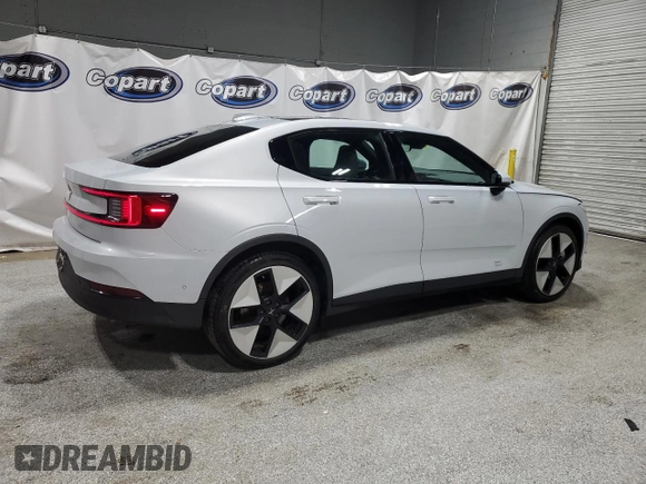 2023 Polestar 2 with VIN YSMEG3KAXPL137002, listed as a Copart auction lot 82021004 with 34,519 mi miles and Clean Title. Bid and sale history available at carsss.com. Image 3.