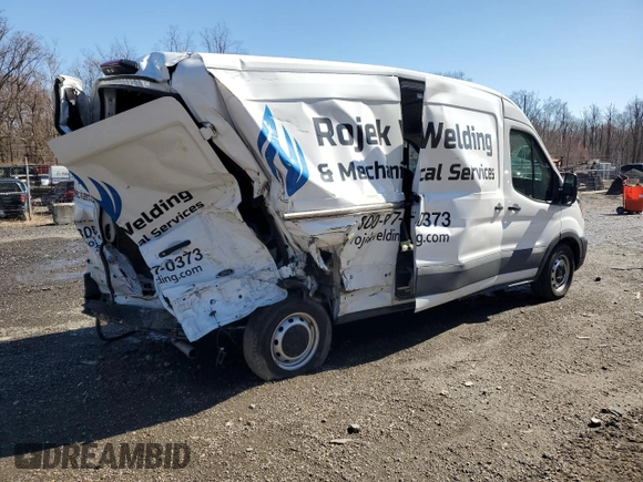 2023 Ford Transit Cargo with VIN 1FTBR1C88PKB19760, listed as a Copart auction lot 49689595 with 40,928 mi miles and Salvage Title. Bid and sale history available at DreamBid. Image 3.