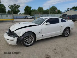 2007 Ford Mustang GT Deluxe with VIN 1ZVFT82H775335074, listed as a Copart auction lot 55061985 with 163,265 mi miles and Salvage title. Bid and sale history available at DreamBid. Image 1.