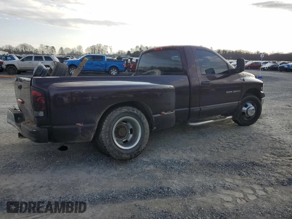 2004 Dodge Ram 3500 SLT with VIN 3D7MA46C34G254929, listed as a Copart auction lot 42400195 with 152,283 mi miles and Salvage Title. Bid and sale history available at carsss.com. Image 3.
