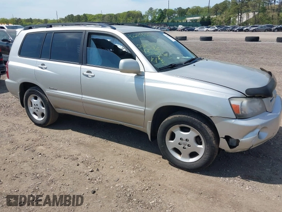 2006 Toyota Highlander w/3rd Row z VIN JTEEP21A360183905, wystawiony jako IAAI lot #42239385 z przebiegiem 282 475 mil mil oraz . Historia ofert i sprzedaży dostępna na DreamBid. Obrazek 1.
