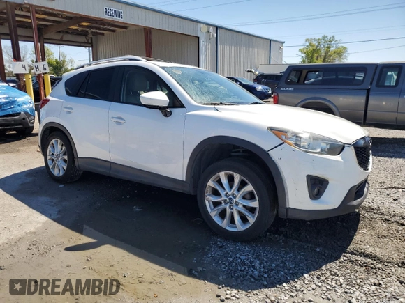 2014 Mazda CX-5 Grand Touring with VIN JM3KE4DY6E0363211, listed as a Copart auction lot 48352315 with 214,298 mi miles and Salvage Title. Bid and sale history available at DreamBid. Image 4.