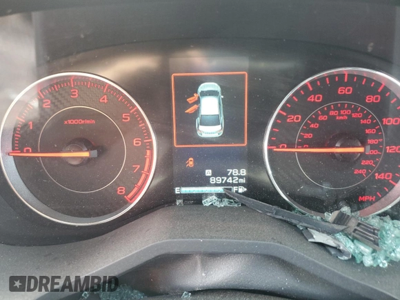 2017 Subaru Impreza Special Sports with VIN 4S3GTAL64H1713775, listed as a Copart auction lot 70824674 with 89,742 mi miles and Salvage title. Bid and sale history available at DreamBid. Image 9.